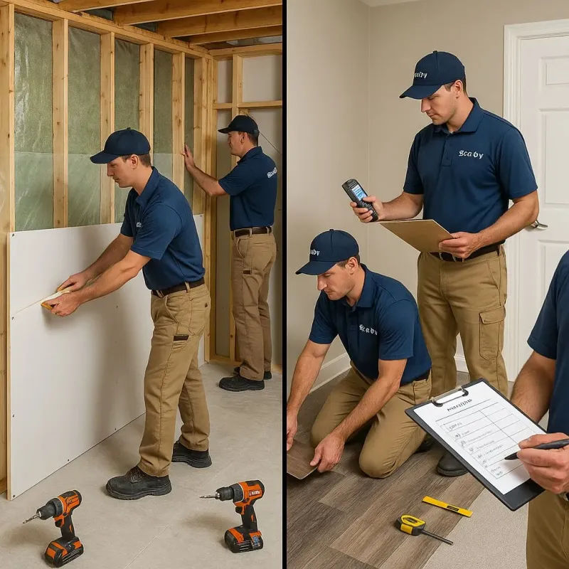Repairs and Reconstruction process in North Prairie, WI
